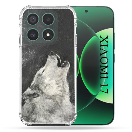 Coque Renforcée Pour Xiaomi 17 Animal Loup Hurlement