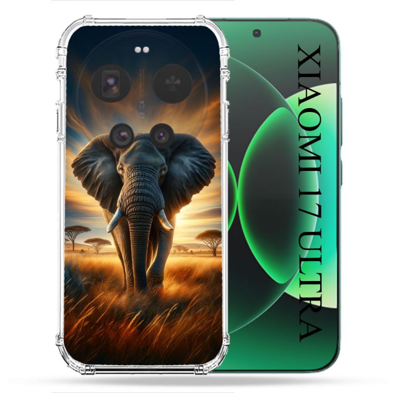 Coque Renforcée Pour Xiaomi 17 Ultra Animal Elephant Savane