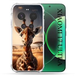 Coque Renforcée Pour Xiaomi 17 Ultra Animal Girafe Savane