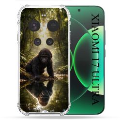 Coque Renforcée Pour Xiaomi 17 Ultra Animal Gorille Reflet