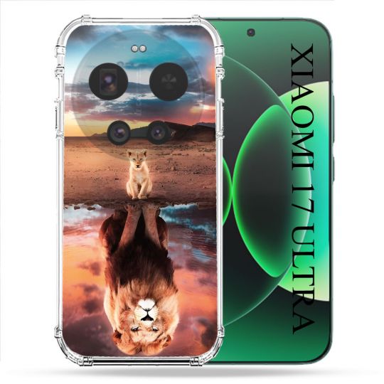 Coque Renforcée Pour Xiaomi 17 Ultra Animal Lion Reflet