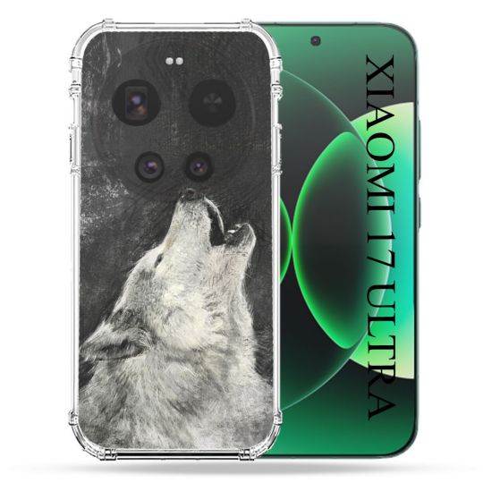 Coque Renforcée Pour Xiaomi 17 Ultra Animal Loup Hurlement