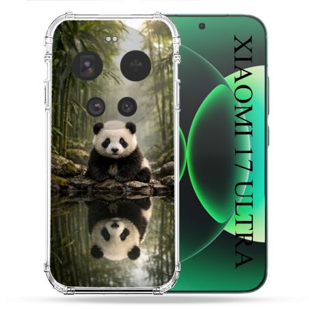 Coque Renforcée Pour Xiaomi 17 Ultra Animal Panda Reflet