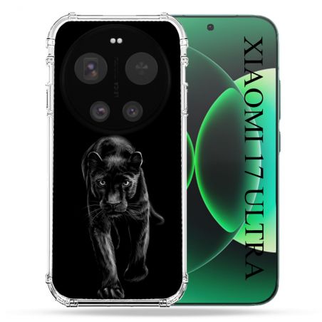 Coque Renforcée Pour Xiaomi 17 Ultra Animal Panthère Noire