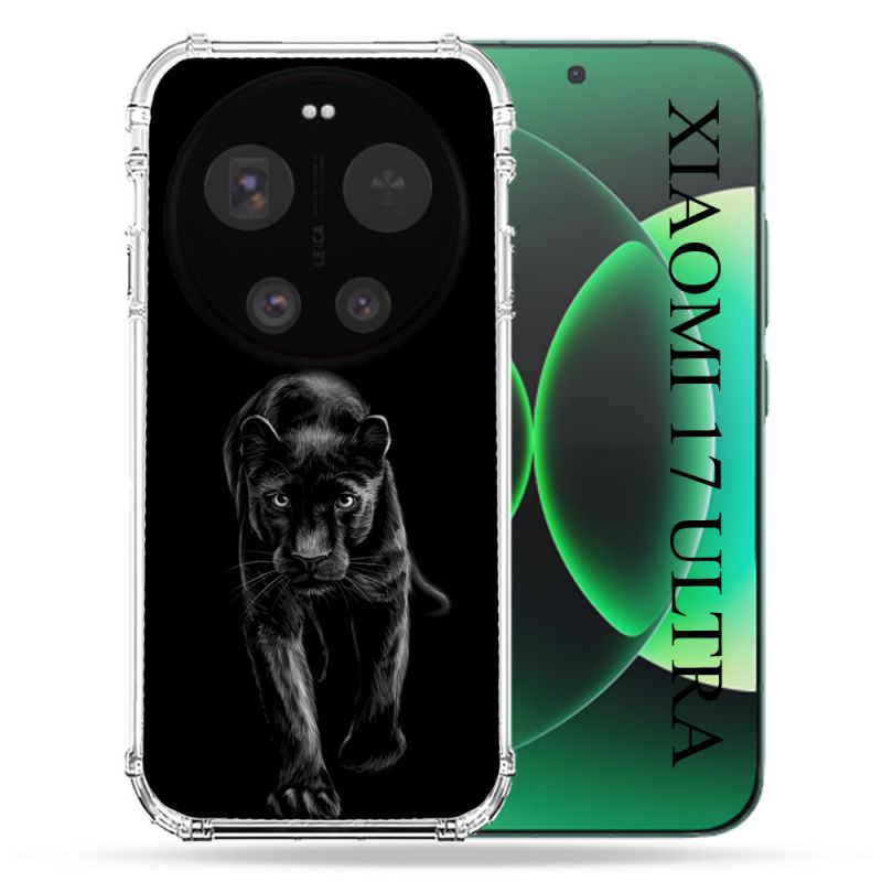 Coque Renforcée Pour Xiaomi 17 Ultra Animal Panthère Noire