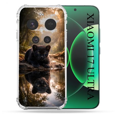 Coque Renforcée Pour Xiaomi 17 Ultra Animal Panthère Reflet