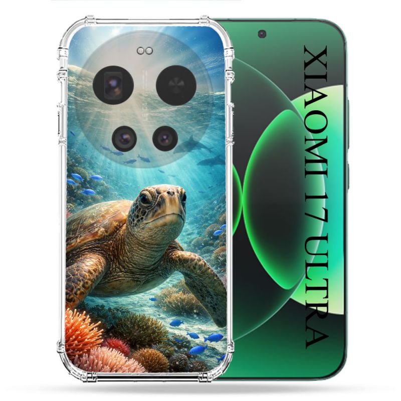 Coque Renforcée Pour Xiaomi 17 Ultra Animal Tortue Marine