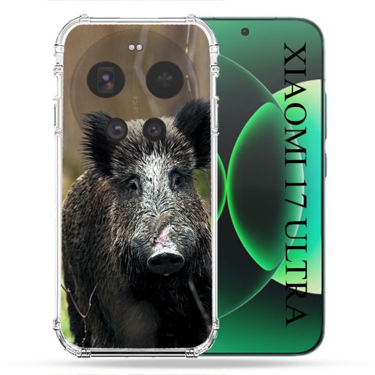 Coque Renforcée Pour Xiaomi 17 Ultra Chasse Sanglier bois