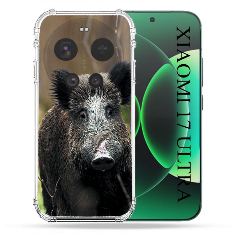 Coque Renforcée Pour Xiaomi 17 Ultra Chasse Sanglier bois