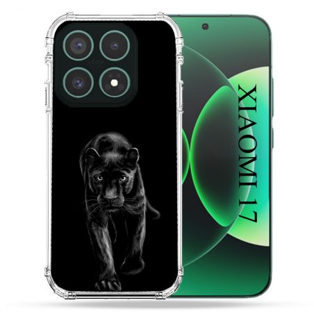 Coque Renforcée Pour Xiaomi 17 Animal Panthère Noire
