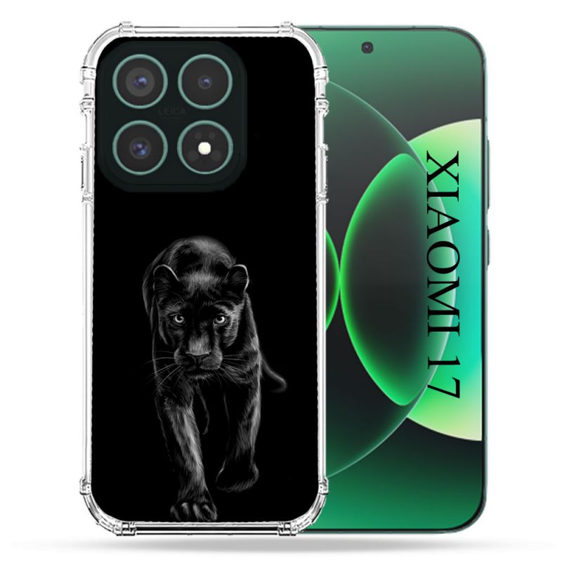 Coque Renforcée Pour Xiaomi 17 Animal Panthère Noire