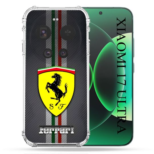 Coque Renforcée Pour Xiaomi 17 Ultra Ferrari Carbone