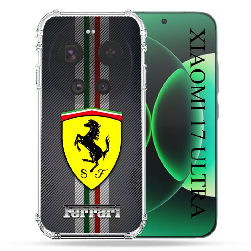 Coque Renforcée Pour Xiaomi 17 Ultra Ferrari Carbone
