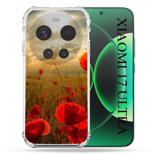 Coque Renforcée Pour Xiaomi 17 Ultra Fleur Coquelicot