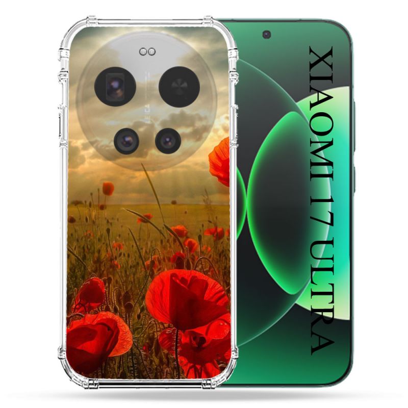 Coque Renforcée Pour Xiaomi 17 Ultra Fleur Coquelicot