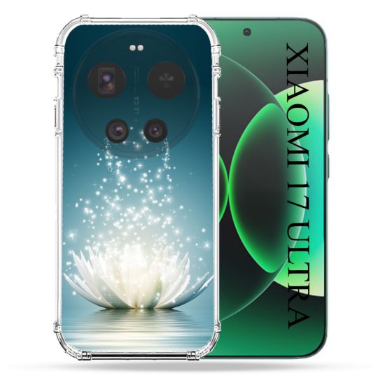 Coque Renforcée Pour Xiaomi 17 Ultra Fleur Lotus Blanc