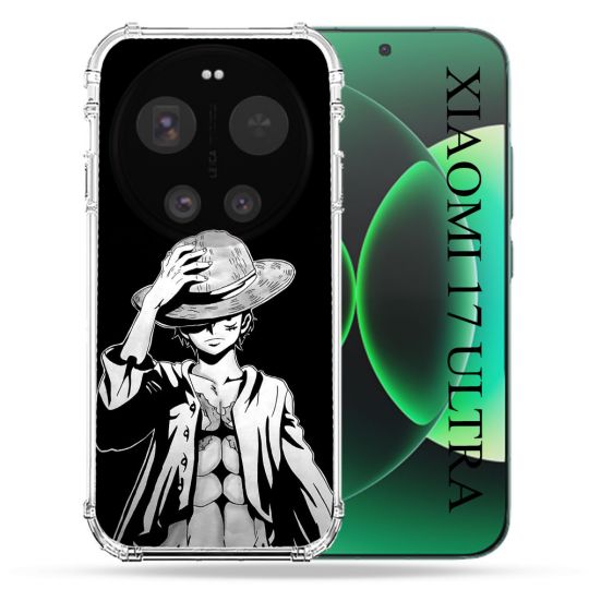 Coque Renforcée Pour Xiaomi 17 Ultra Manga One Piece Luffy Noir