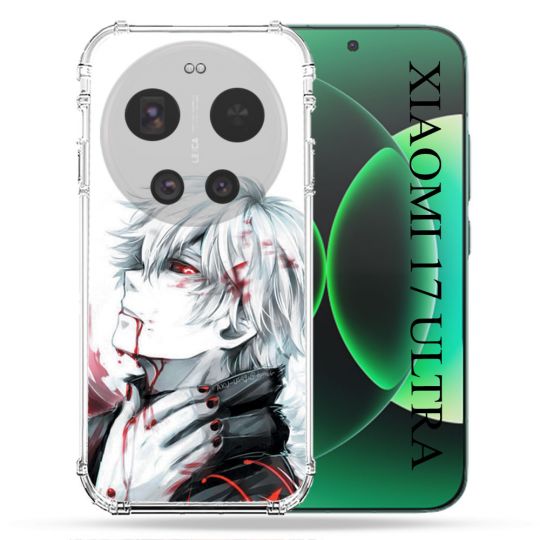 Coque Renforcée Pour Xiaomi 17 Ultra Manga Tokyo Ghoul Kaneki Blanc
