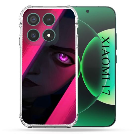 Coque Renforcée Pour Xiaomi 17 Arcane Jinx Rose