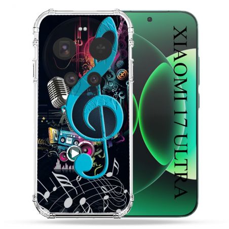 Coque Renforcée Pour Xiaomi 17 Ultra Musique Cle Sol Bleu