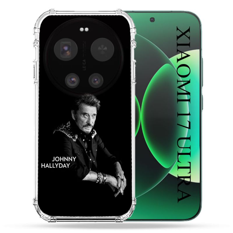 Coque Renforcée Pour Xiaomi 17 Ultra Musique Johnny Hallyday Noir