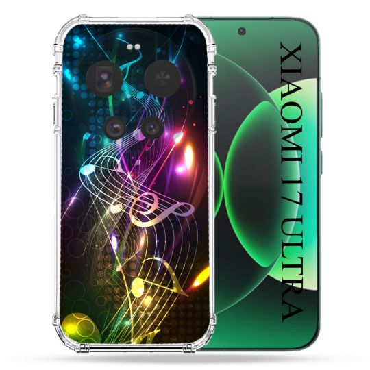Coque Renforcée Pour Xiaomi 17 Ultra Musique Partition Multicolore