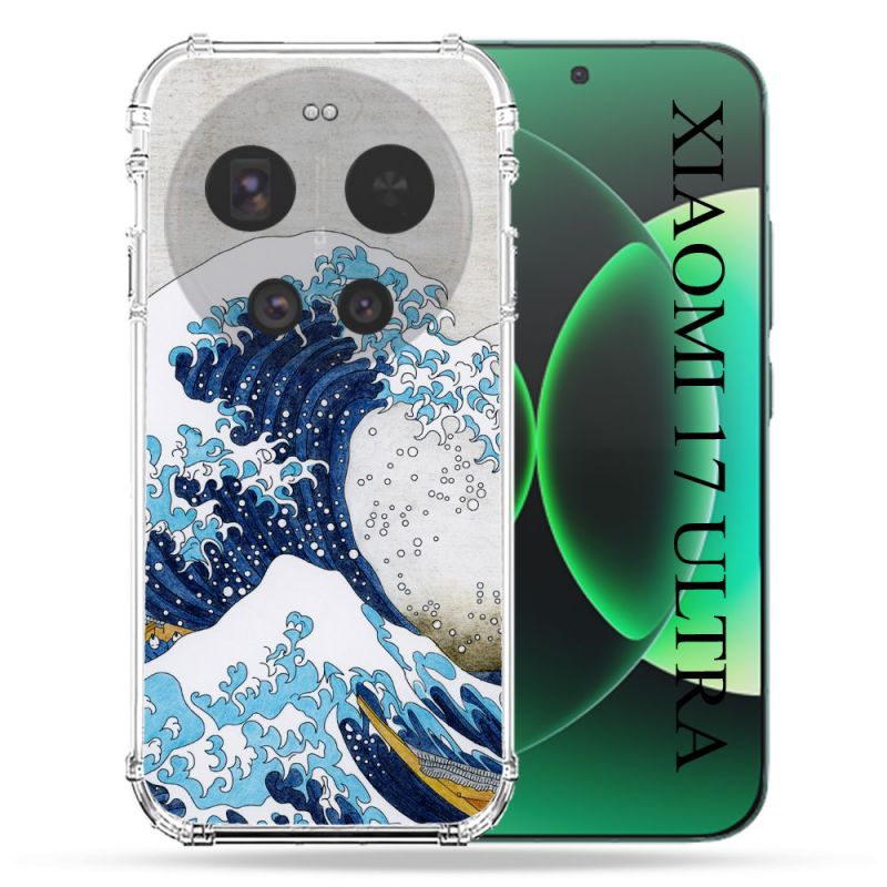Coque Renforcée Pour Xiaomi 17 Ultra Peinture La Grande Vague