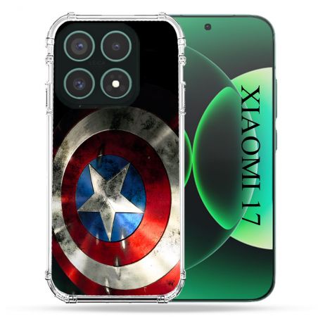 Coque Renforcée Pour Xiaomi 17 Captain America Bouclier