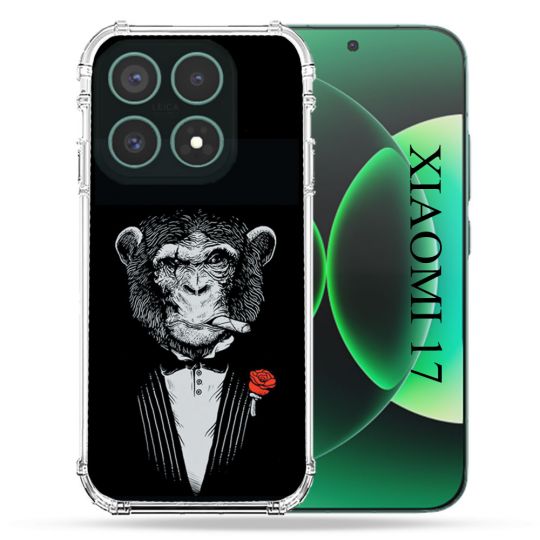 Coque Renforcée Pour Xiaomi 17 Decale Singe Mafia