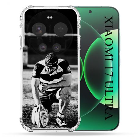 Coque Renforcée Pour Xiaomi 17 Ultra Sport Rugby Noir Blanc