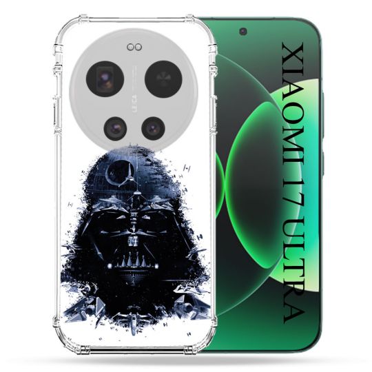 Coque Renforcée Pour Xiaomi 17 Ultra Star Wars - Dark Vador Blanc