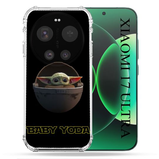 Coque Renforcée Pour Xiaomi 17 Ultra Star Wars - Yoda bebe noir