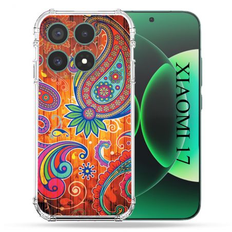 Coque Renforcée Pour Xiaomi 17 Fleur Psychedelic