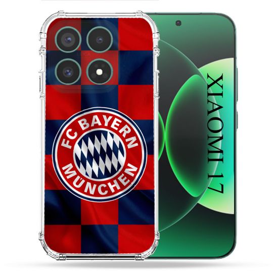 Coque Renforcée Pour Xiaomi 17 Foot Bayern Munich Carreaux