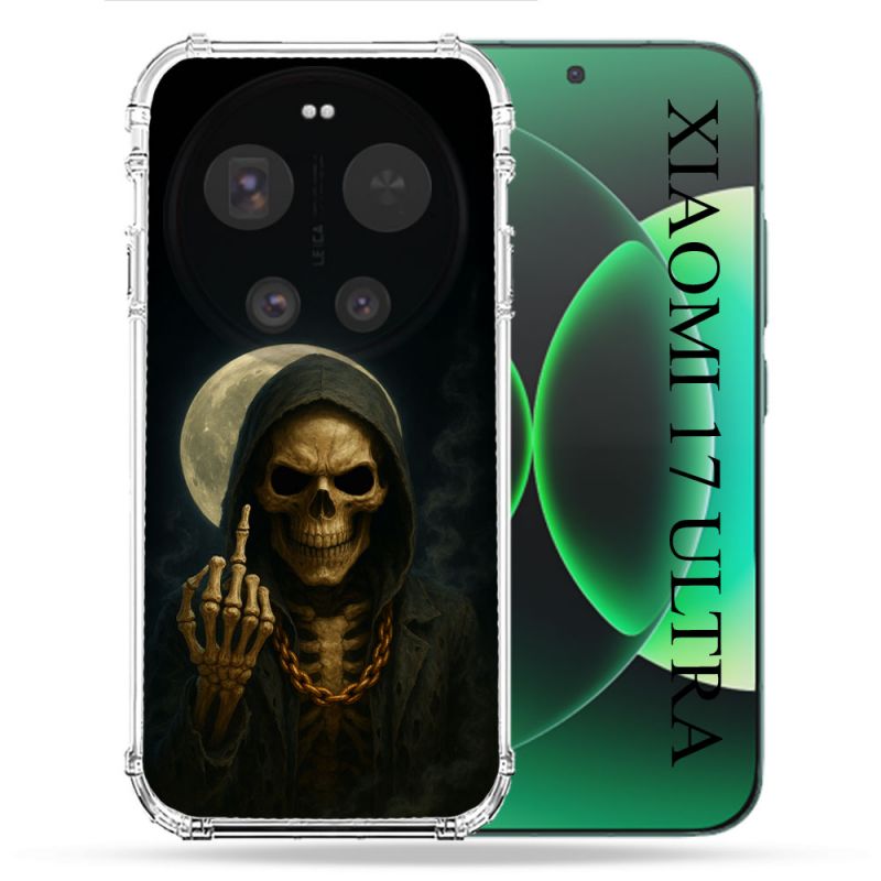 Coque Renforcée Pour Xiaomi 17 Ultra Tete de Mort Doigt 2026