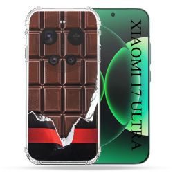 Coque Renforcée Pour Xiaomi 17 Ultra Texture Trompe Oeil Chocolat