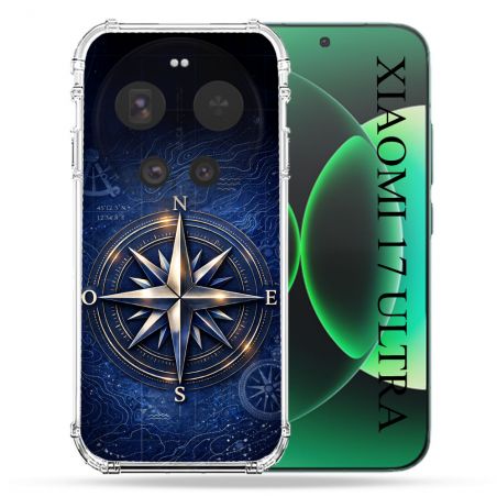 Coque Renforcée Pour Xiaomi 17 Ultra Voyage Rose des Vents Marine