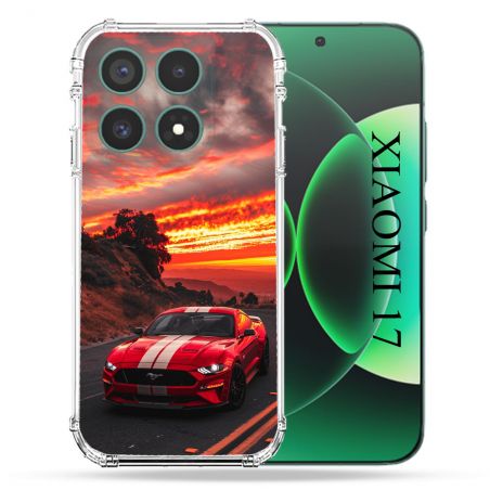 Coque Renforcée Pour Xiaomi 17 Ford Mustang GT500 Rouge