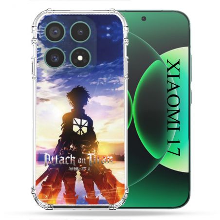 Coque Renforcée Pour Xiaomi 17 Manga Attaque Titans Soleil