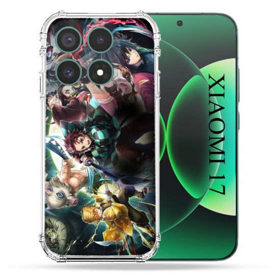 Coque Renforcée Pour Xiaomi 17 Manga Demon Slayer Groupe