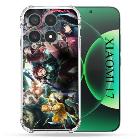 Coque Renforcée Pour Xiaomi 17 Manga Demon Slayer Groupe