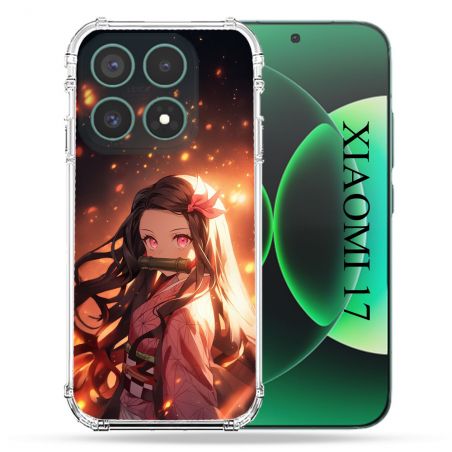 Coque Renforcée Pour Xiaomi 17 Manga Demon Slayer Nezuko Rose