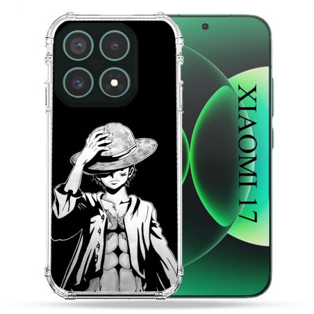 Coque Renforcée Pour Xiaomi 17 Manga One Piece Luffy Noir
