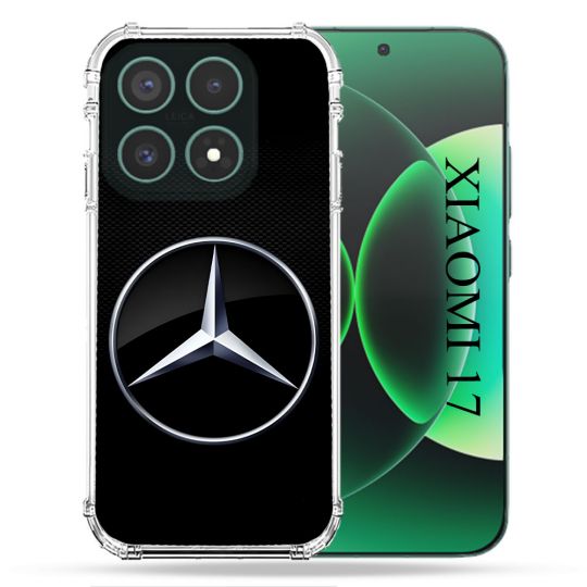 Coque Renforcée Pour Xiaomi 17 Mercedes Carbone