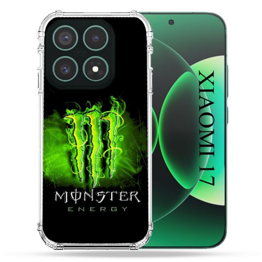 Coque Renforcée Pour Xiaomi 17 Monster Energy Vert