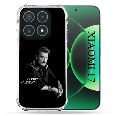 Coque Renforcée Pour Xiaomi 17 Musique Johnny Hallyday Noir