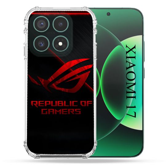 Coque Renforcée Pour Xiaomi 17 ROG Rouge