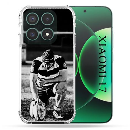 Coque Renforcée Pour Xiaomi 17 Sport Rugby Noir Blanc