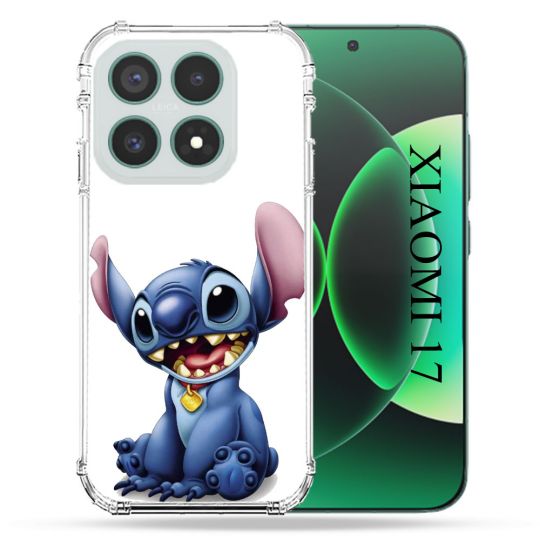 Coque Renforcée Pour Xiaomi 17 Stitch Blanc