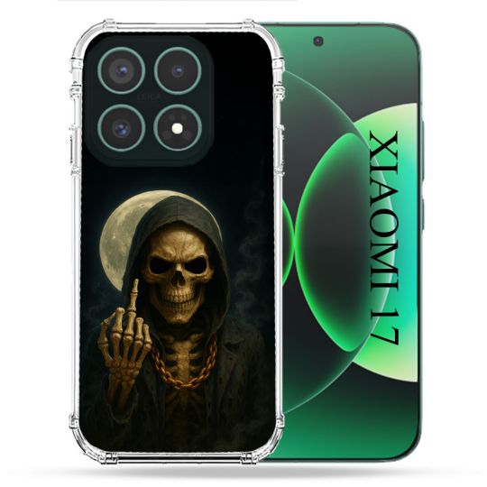 Coque Renforcée Pour Xiaomi 17 Tete de Mort Doigt 2026